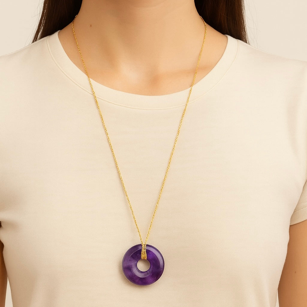 Collier Donuts Améthyste