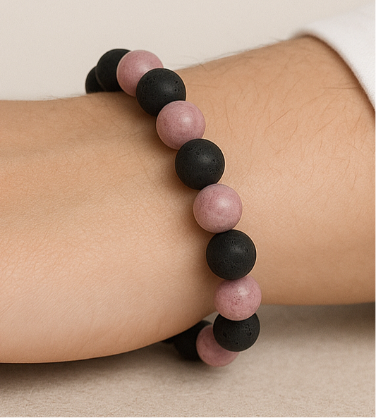 Bracelet Rhodonite "Collection Volcanique"