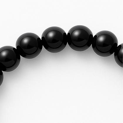Bracelet Obsidienne Noire "Collection Halloween"