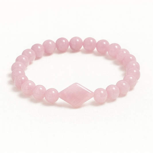 Bracelet en Quartz Rose "Collection Mosaïque" (Brésil AA)