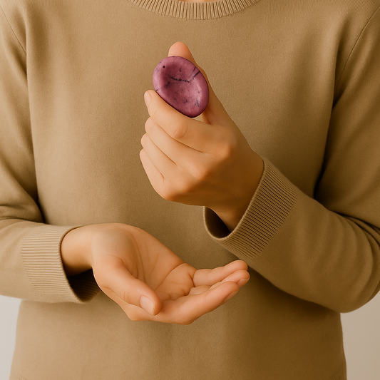 Galet Anti-Stress en Rhodonite
