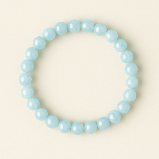 Bracelet Aigue-marine "Collection Essentielle" (Brésil A)