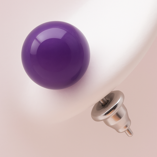 Boucles d’oreilles Améthyste "Collection Perle" (Brésil A)