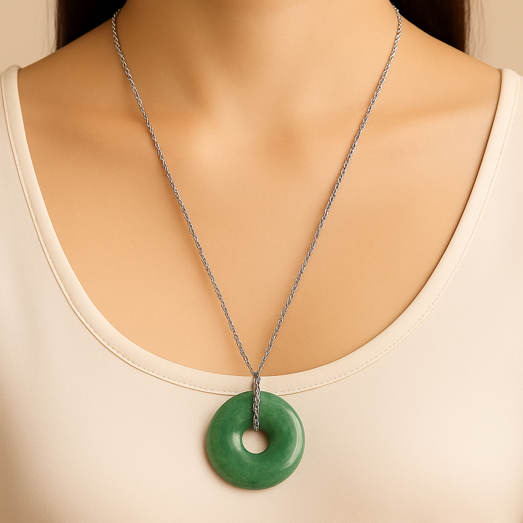 Collier Donuts Aventurine Verte