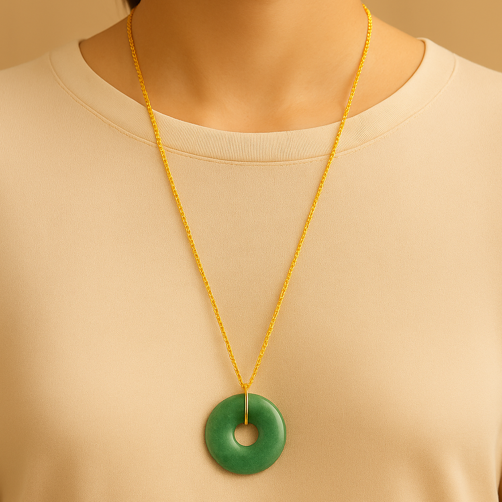 Collier Donuts Aventurine Verte