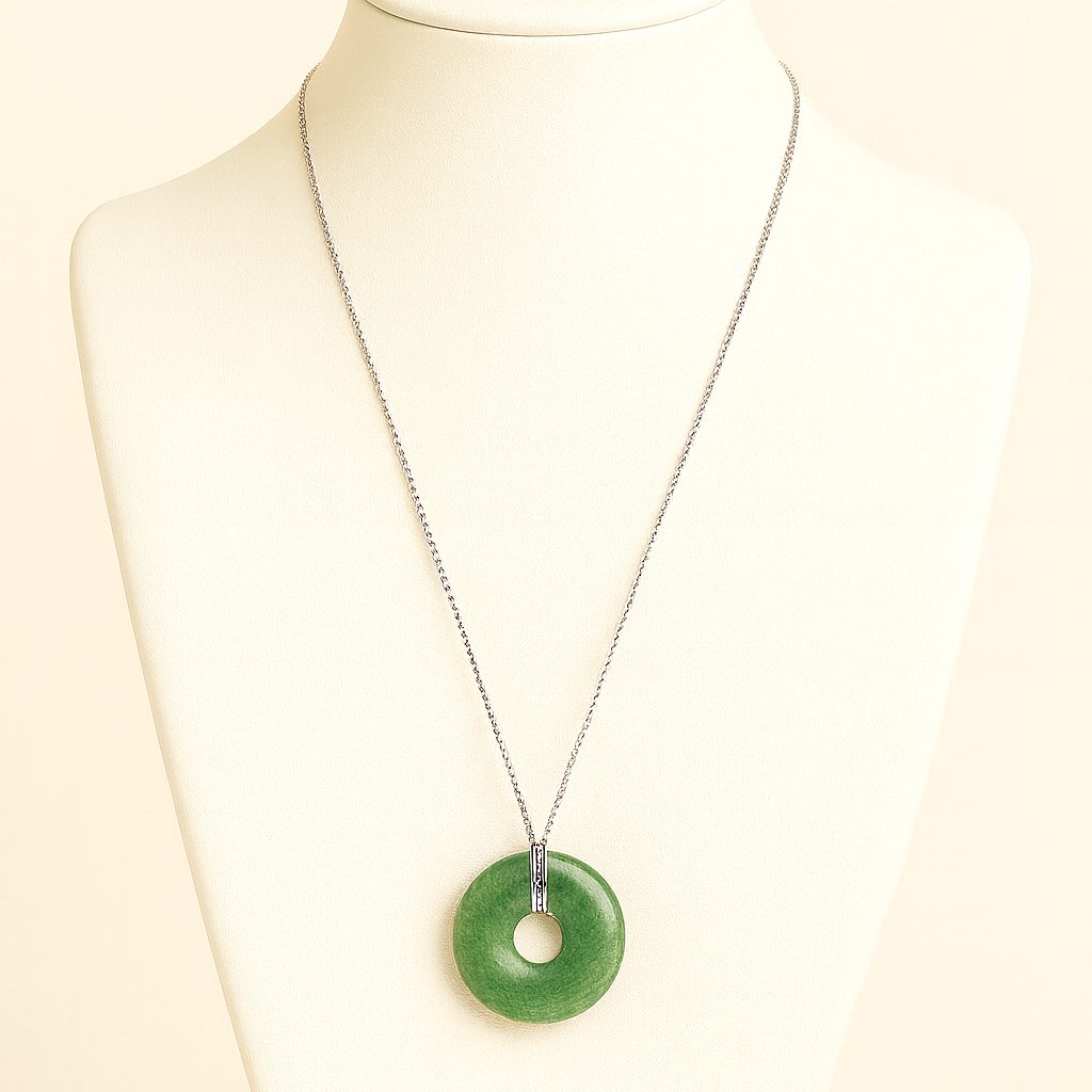 Collier Donuts Aventurine Verte