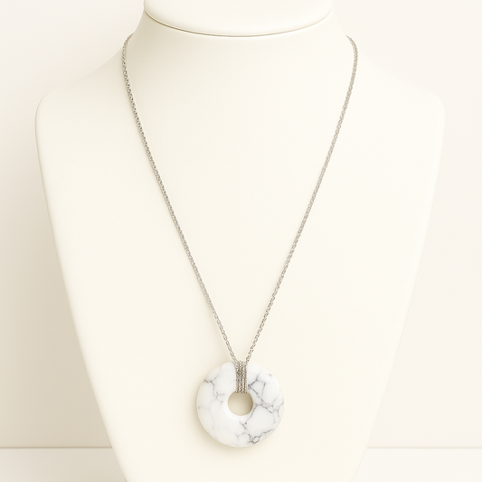 Collier Donuts Howlite (Zimbabwe A)