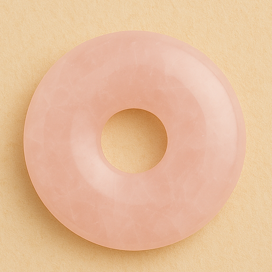 Collier Donuts Quartz rose