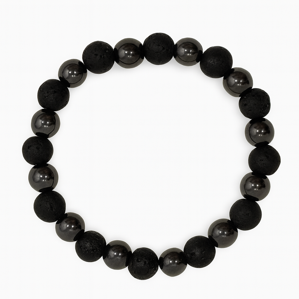 Bracelet Hématite "Collection Volcanique"