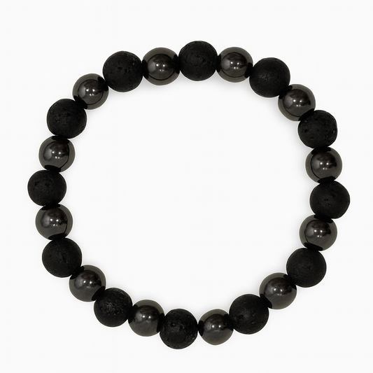 Bracelet Hématite "Collection Volcanique"