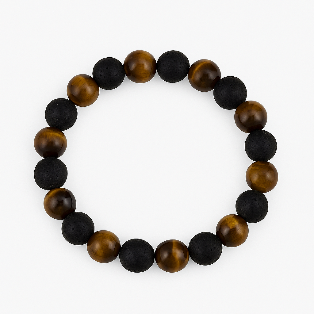 Bracelet Œil de Tigre "Collection Volcanique"