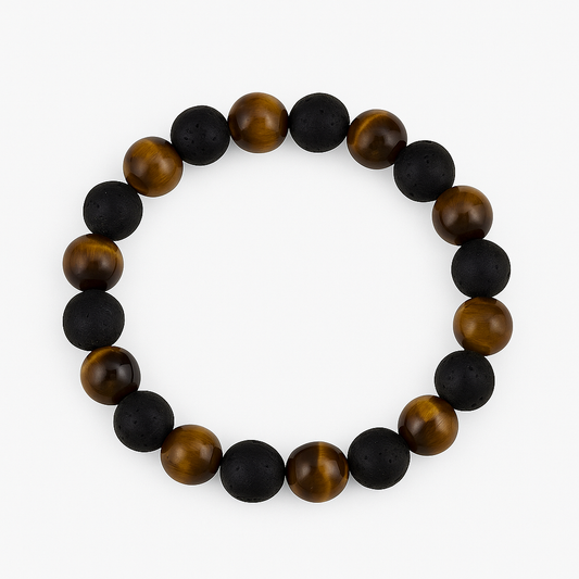 Bracelet Œil de Tigre "Collection Volcanique"