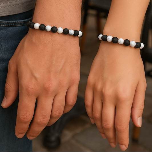 Bracelet Howlite  "Collection Volcanique"