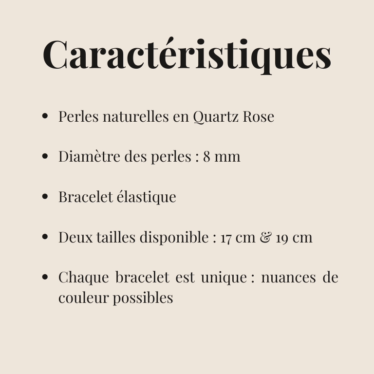 Bracelet Quartz Rose "Collection Essentielle"