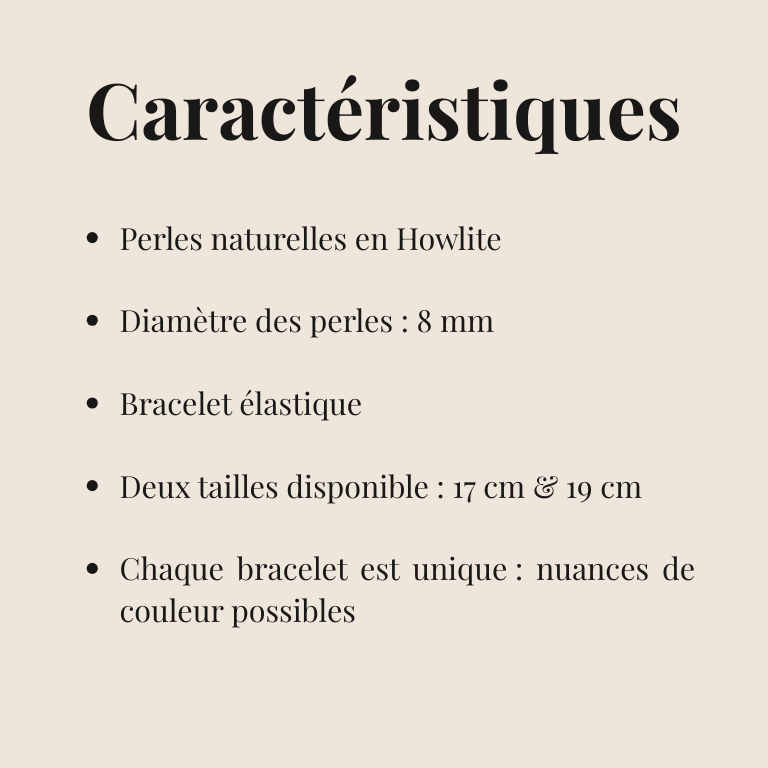 Bracelet Howlite "Collection Essentielle"
