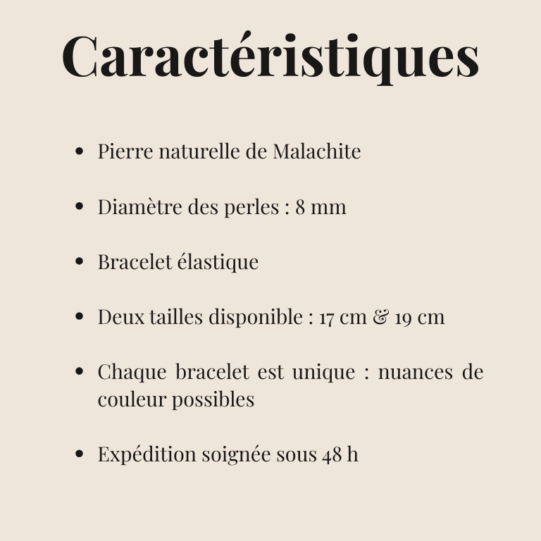 Bracelet Malachite "Collection Essentielle"