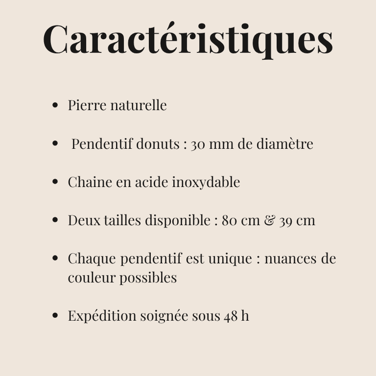 Collier Donuts Cornaline