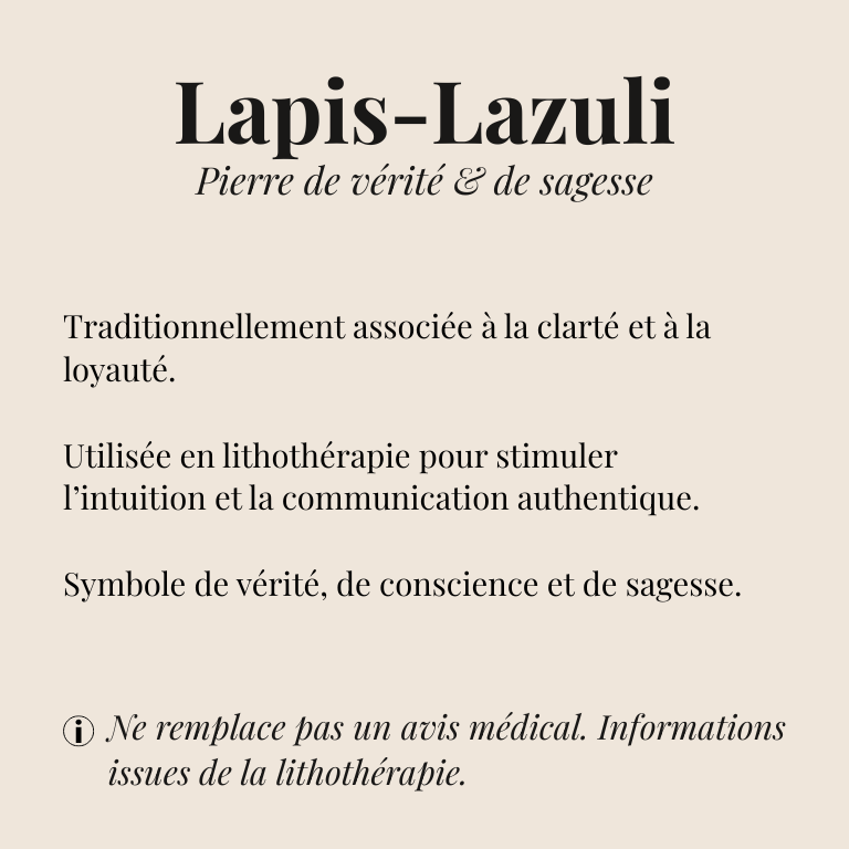 Bracelet en Lapis Lazuli "Collection Fusion" (Afghanistan A)