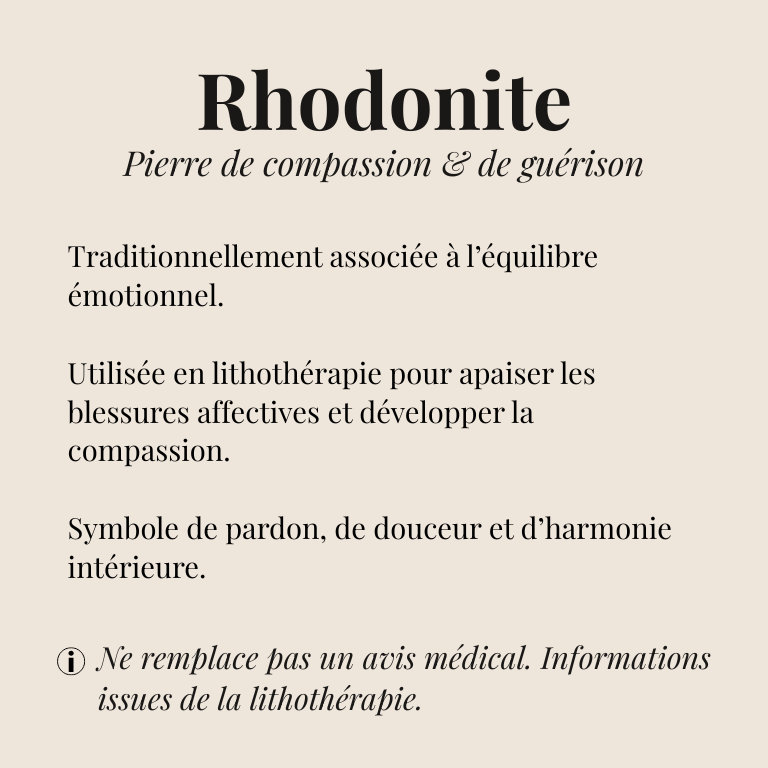 Galet Anti-Stress en Rhodonite