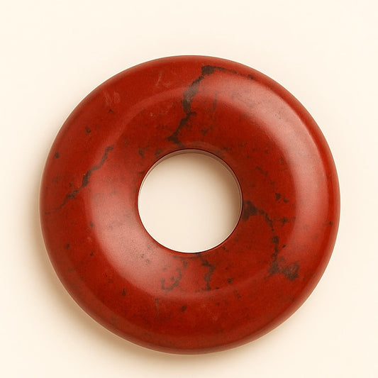 Collier Donuts Jaspe Rouge