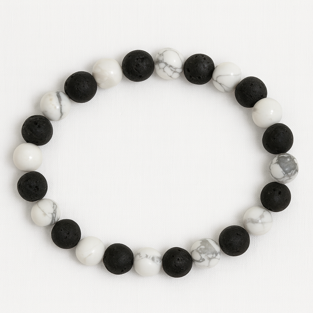 Bracelet Howlite  "Collection Volcanique"