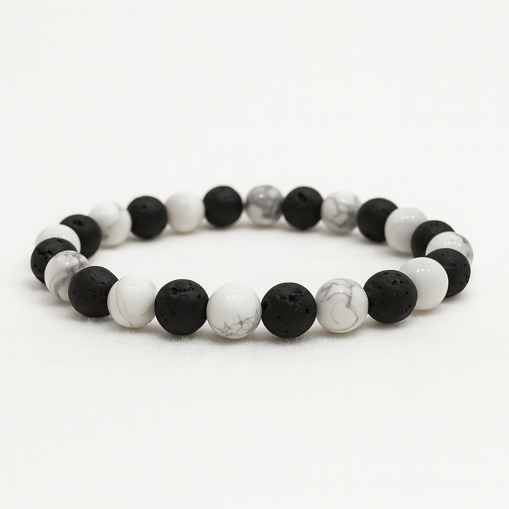 Bracelet Howlite  "Collection Volcanique"