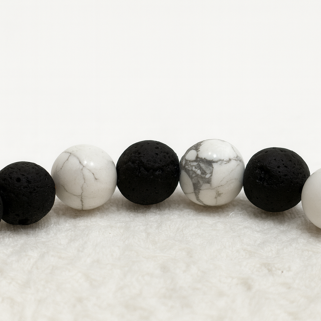 Bracelet Howlite  "Collection Volcanique"