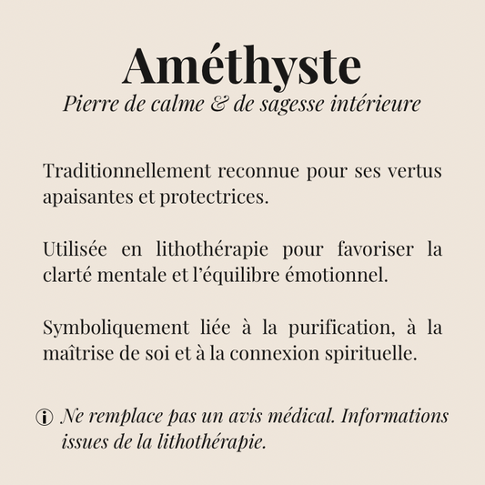Bracelet Améthyste "Collection Volcanique"