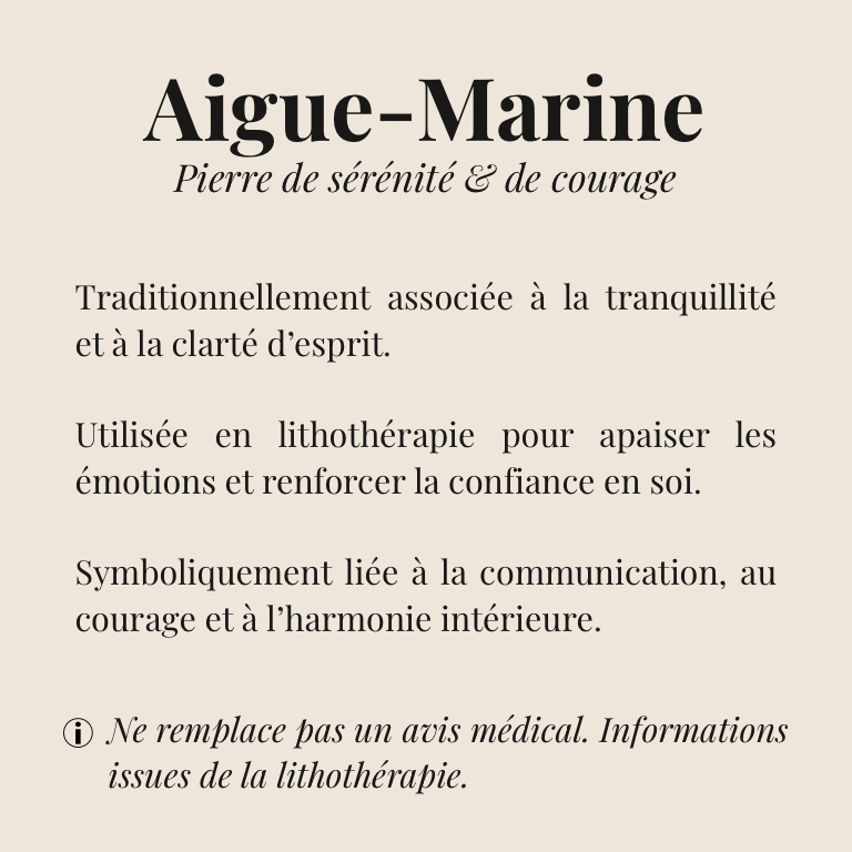 Bracelet Aigue-Marine "Collection Volcanique"