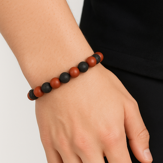 Bracelet Jaspe Rouge "Collection Volcanique"