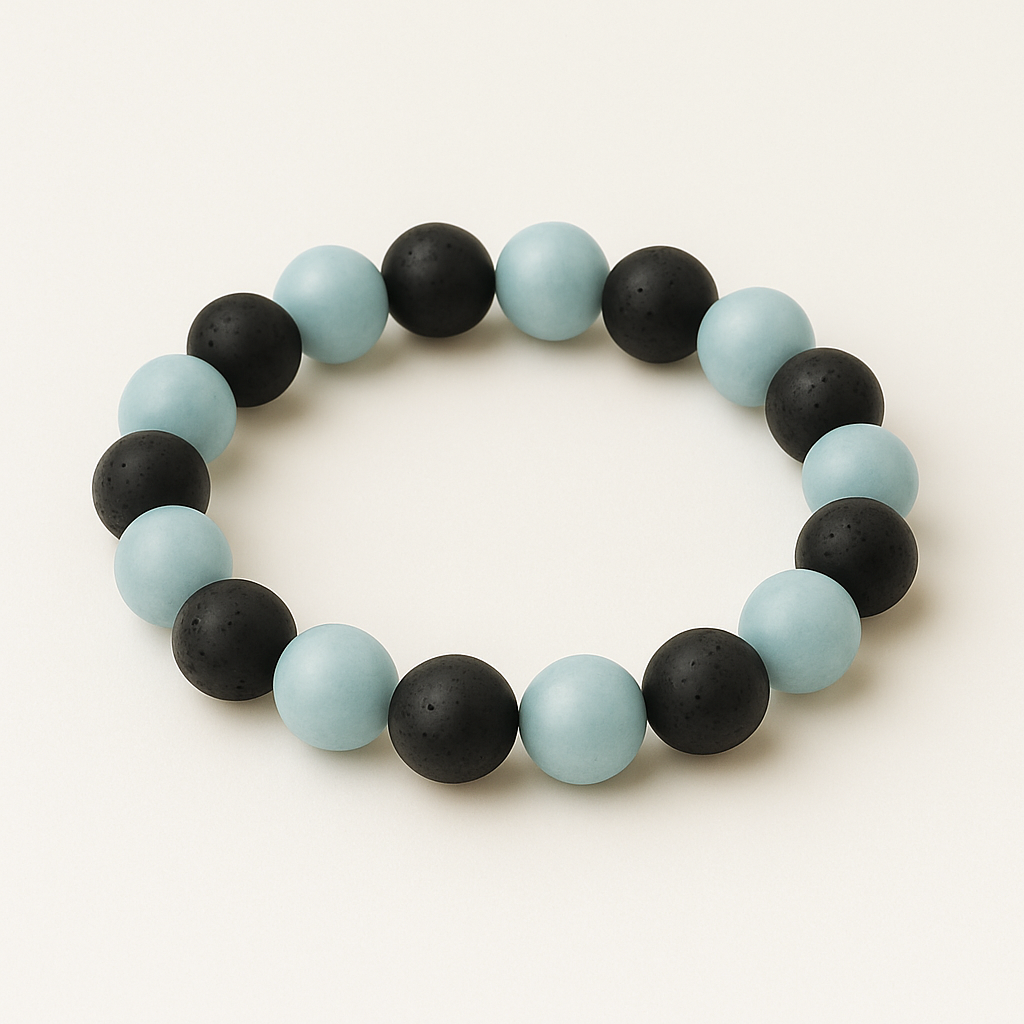 Bracelet Aigue-Marine "Collection Volcanique"