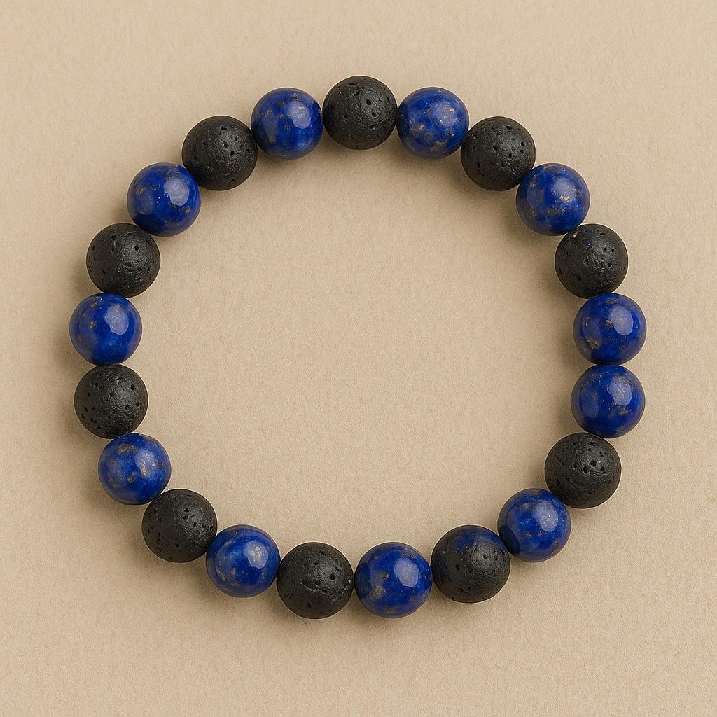Bracelet Lapis Lazuli "Collection Volcanique"