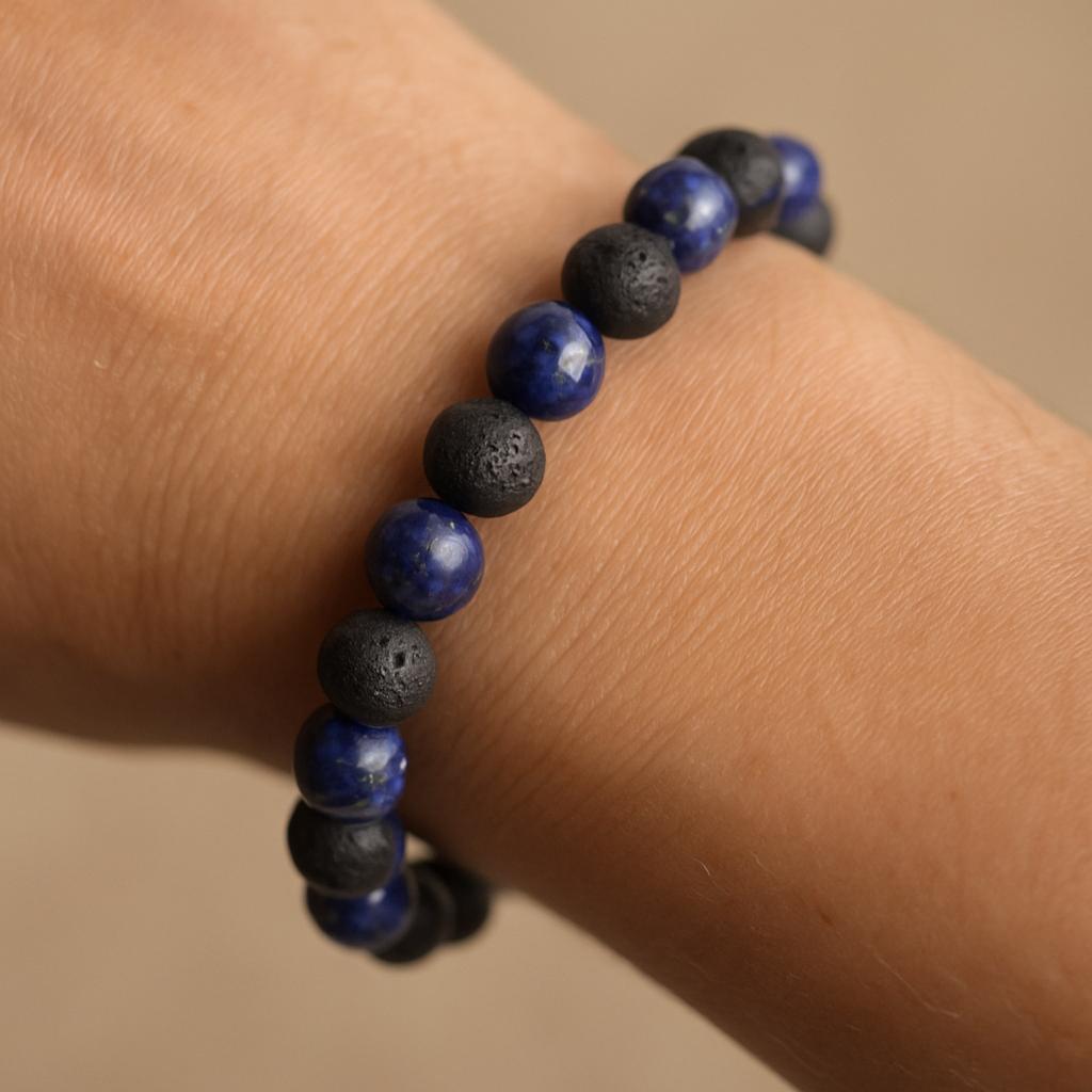 Bracelet Lapis Lazuli "Collection Volcanique"