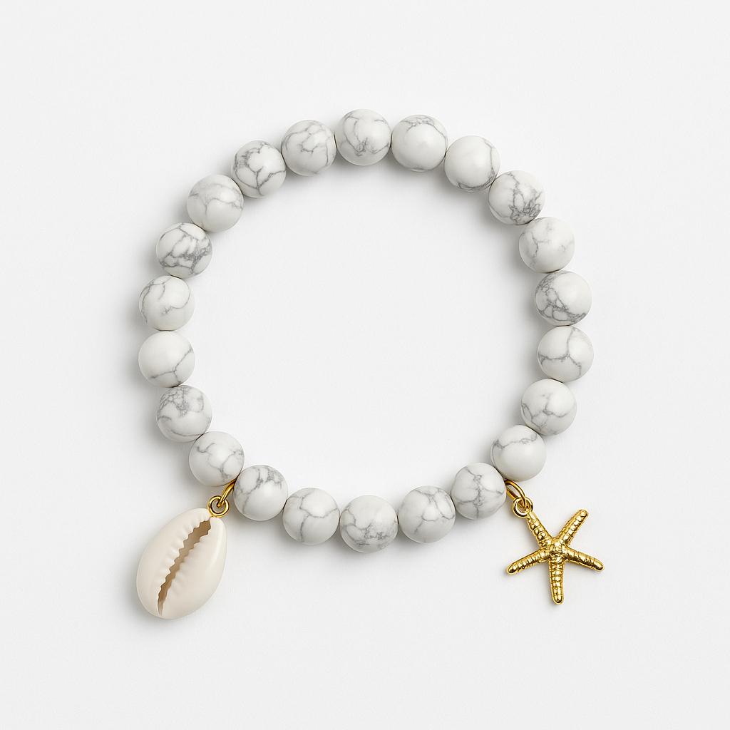 Bracelet Howlite "Collection Grand Large"