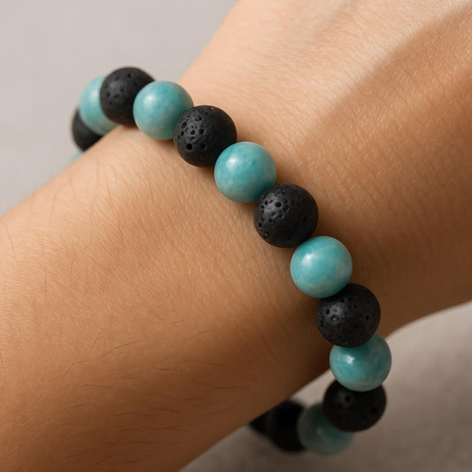 Bracelet Amazonite "Collection Volcanique"