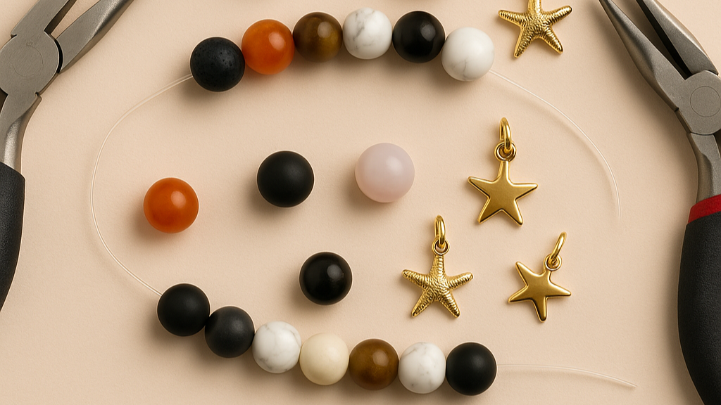 Bracelet personnalisé : Pierres naturelles & Charms
