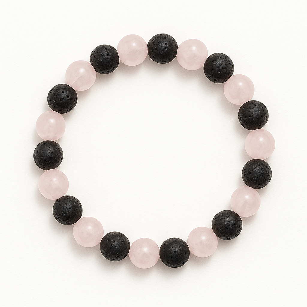 Bracelet Quartz Rose "Collection Volcanique"