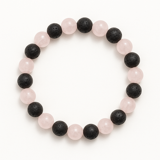 Bracelet Quartz Rose "Collection Volcanique"