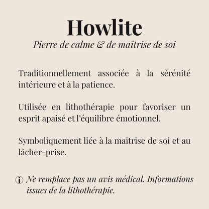 Boucles d’oreilles fleur en Howlite