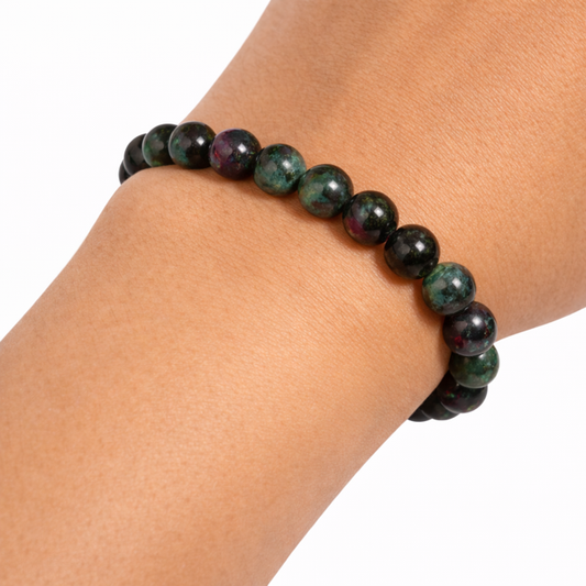 Bracelet Rubis Zoïsite "Collection Essentielle" (Tanzanie A)