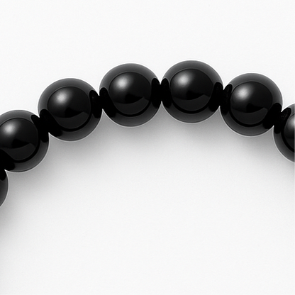 Bracelet Obsidienne Noire "Collection Halloween"