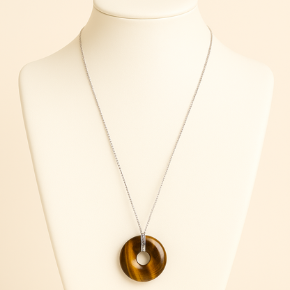 Collier Donuts Oeil-de-tigre