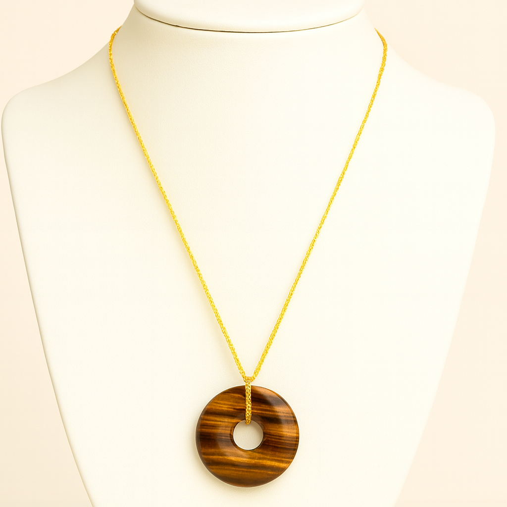 Collier Donuts Oeil-de-tigre