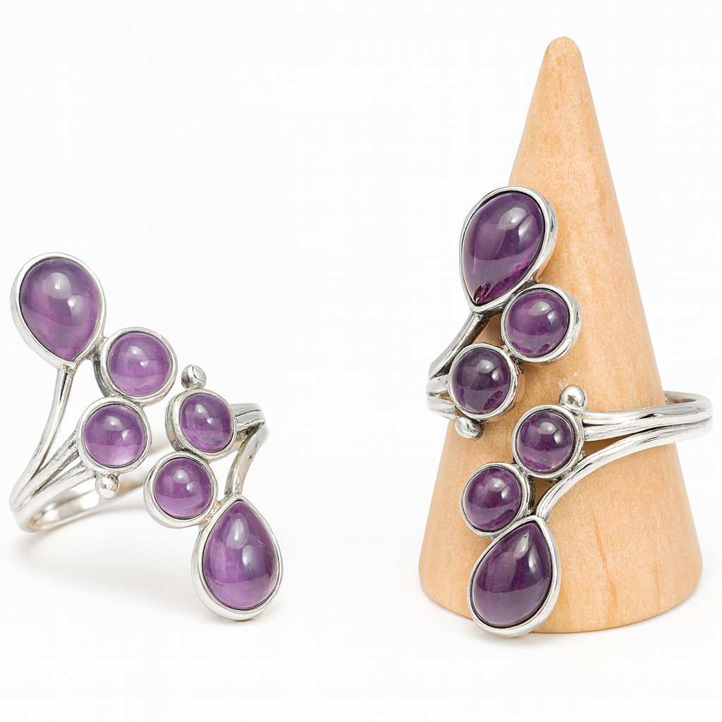 Bague Orion « Collection Constellation » (Améthyste AA, Brésil)