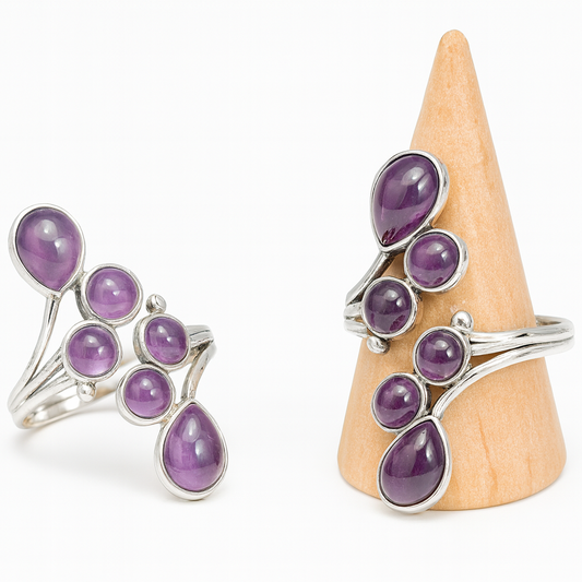 Bague Orion « Collection Constellation » (Améthyste AA, Brésil)