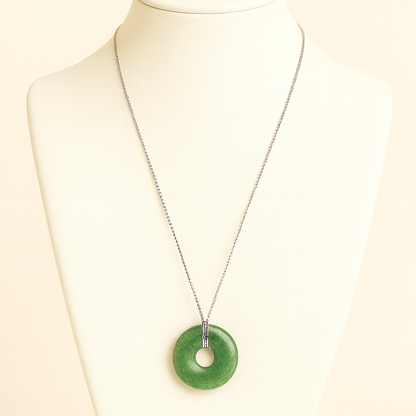 Collier Donuts Aventurine Verte