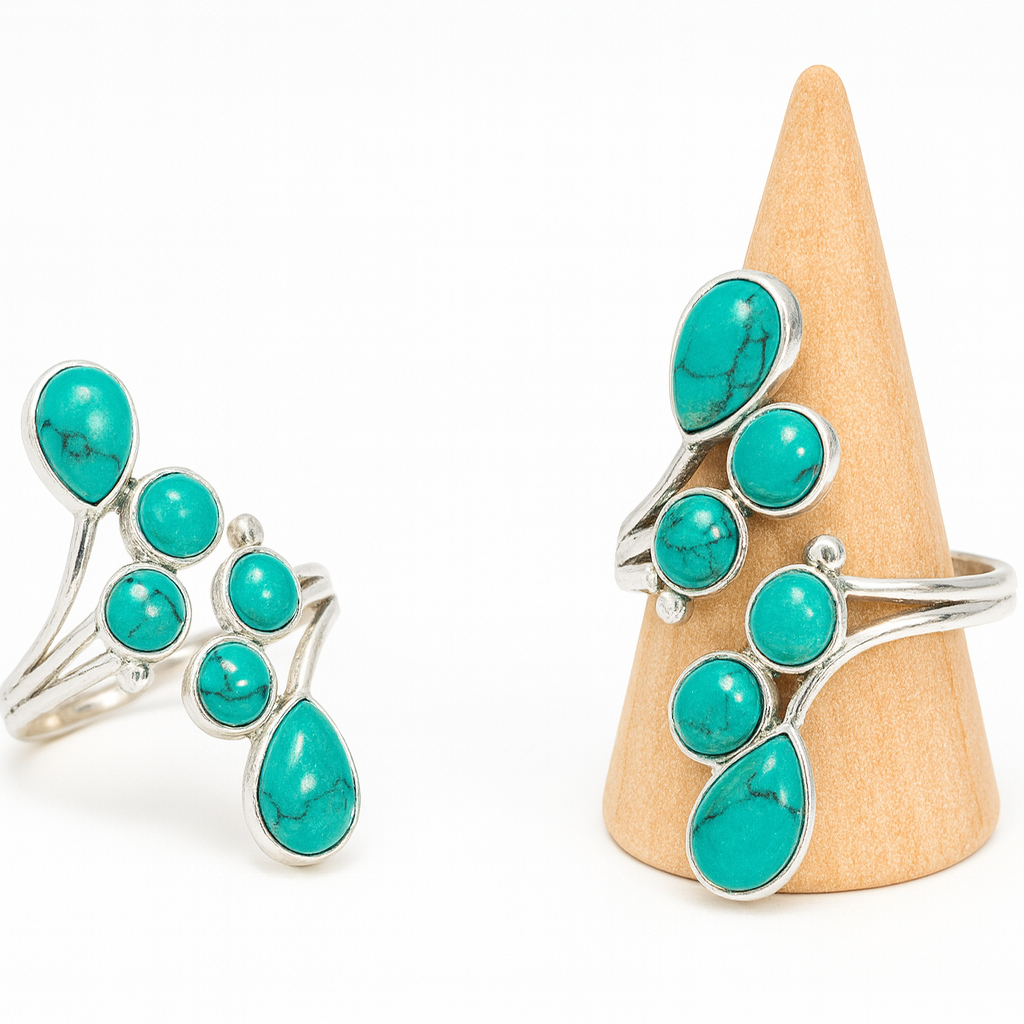 Bague Orion « Collection Constellation » (Turquoise AAA, Chine)