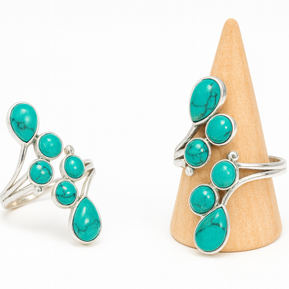 Bague Orion « Collection Constellation » (Turquoise AAA, Chine)