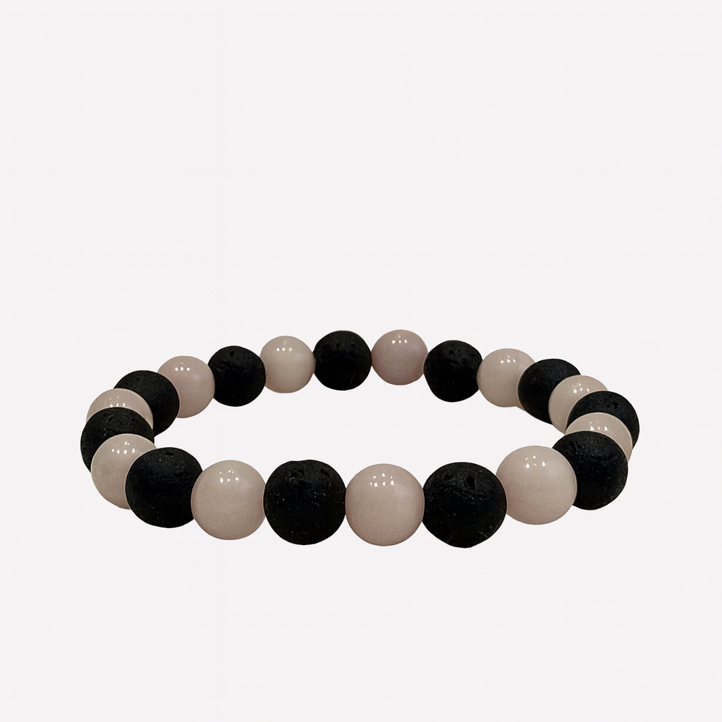 Bracelet Quartz Rose "Collection Volcanique"