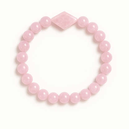 Bracelet en Quartz Rose "Collection Mosaïque"
